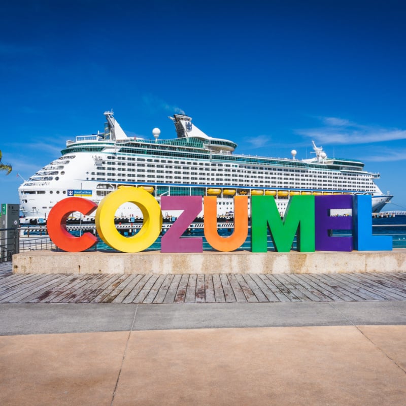 Cruise ship in Cozumel