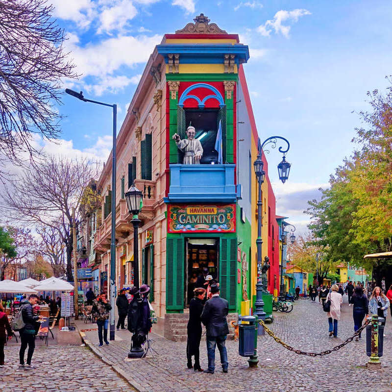 Colorful Streets Of El Caminito In Buenos Aires, Argentina, South America
