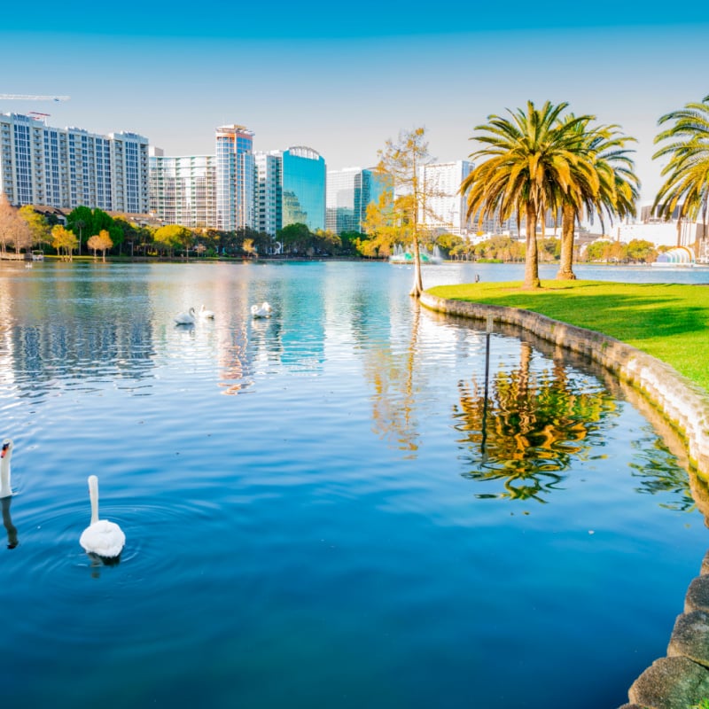 Orlando. Located in Lake Eola Park, Orlando, Florida, USA