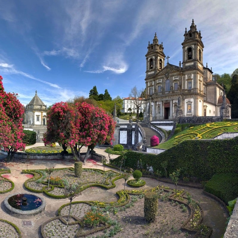 Historic Garden In The City Of Braga, Northern Portugal, Southern Europe